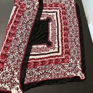 Talbots Red and Black Patterned Scarf